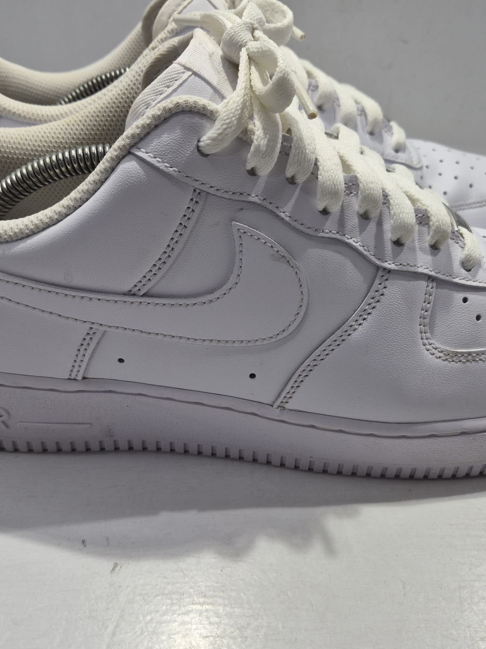 Nike AF 1 White Leather Low-Top Sneakers CW2288-111 Swoosh Men's Size 11.5